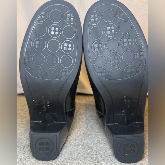 Kate Spade Women's Sz 9 Randi Black Gloss Rubber Heeled Knee High Rain Boots - Picture 9 of 11